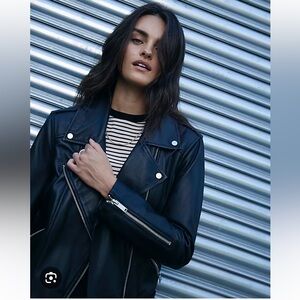 River Island Black Leather Jacket